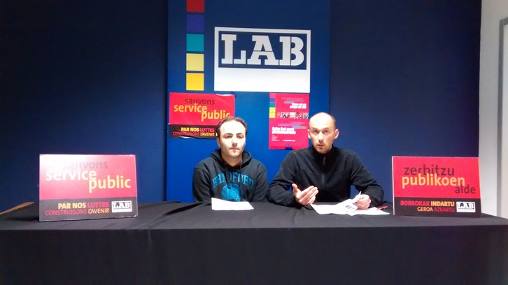 Le syndicat LAB soutient Nicolas Borrega depuis le début du combat qui l'oppose à LaPoste. 