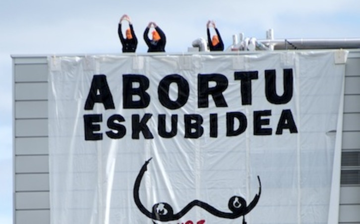 Lors du dernier projet de la loi, la mobilisation pour la défense du droit à l'avortement avait été très forte - © Iñigo URIZ / ARGAZKI PRESS