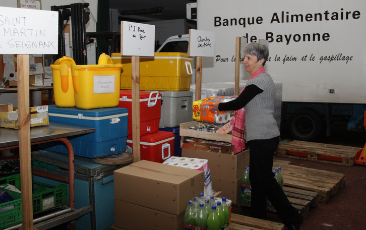 La Banque alimentaire Pays Basque Bayonne manque de bénévoles pour la collecte de cette année. © Bob Edme