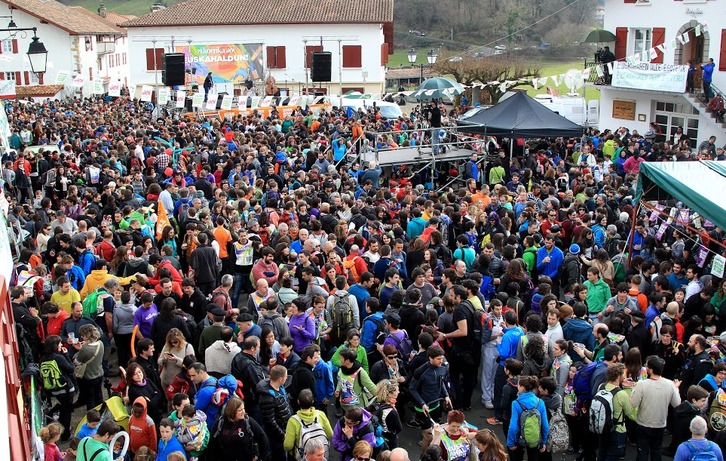 En mars, Urepele été la scène du départ de Korrika, la course relais en faveur de la langue basque organisée par AEK. © Bob EDME