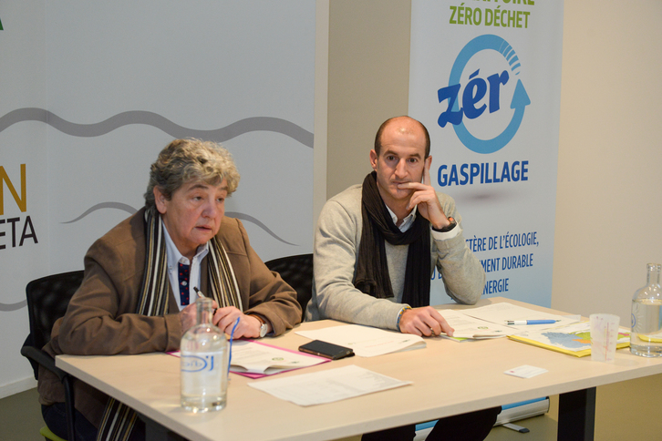 Martine Bisauta et Antoine Bonsh ont lancé la démarche "Territoire zéro déchet, zéro gaspillage". © Isabelle Miquelestorena