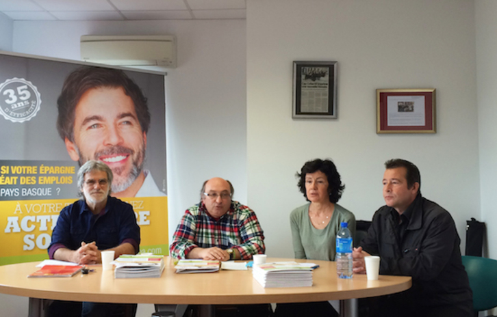De gauche à droite : Joseph Bergara, Peio Bellan, Marie-Claire Sallaberry et Gildas Bouscatié. © DR
