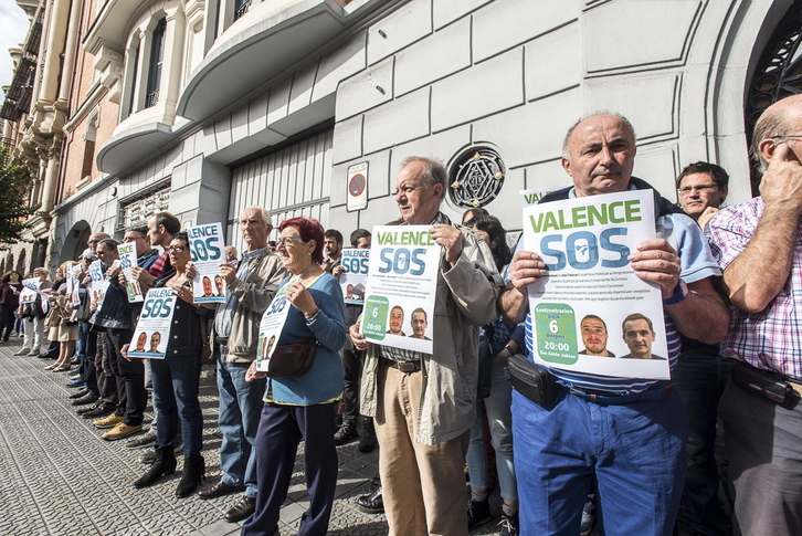 Mobilisation en faveur des deux détenus de Valence ©Jaizki FONTANEDA / ARGAZKI PRESS