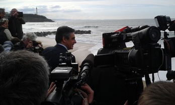 François Fillon a commencé son déplacement au Pays Basque en venant parler tourisme, à Anglet. ©Caroline MALCZUK