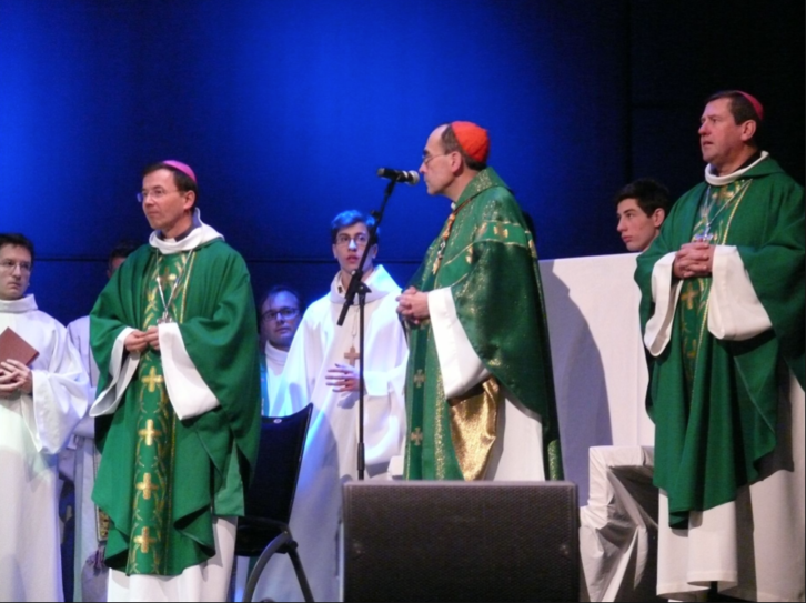 Hervé Gaschignard auprès du cardinal Barbarin en 2012 à Rennes © DR