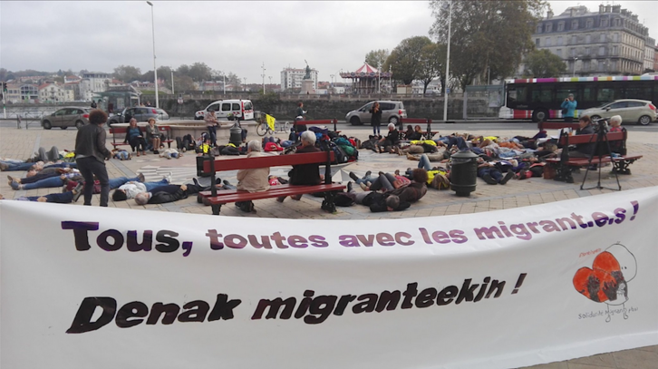 Un rassemblement de soutien aux migrants à Bayonne. (Image d'archive)