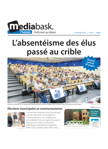 Le numéro spécial consacré à l'absentéisme des élus communautaires est le numéro des ventes de Mediabask l'Hebdo 