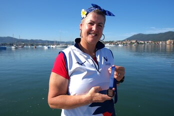 Elur Alberdi, 46 ans, a été championne de France à 21 ans avec la Société nautique de Bayonne.