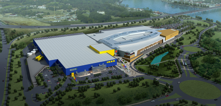 Au final, le projet Inter Ikea s'étendra sur 12,6 hectares