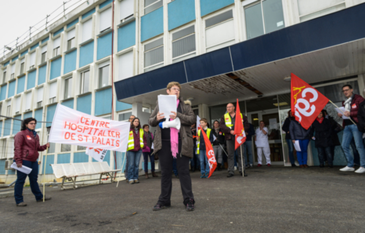 Une mobilisation avait déjà au lieu en mars au Centre hospitalier de Saint-Palais. ©Isabelle MIQUELESTOREN