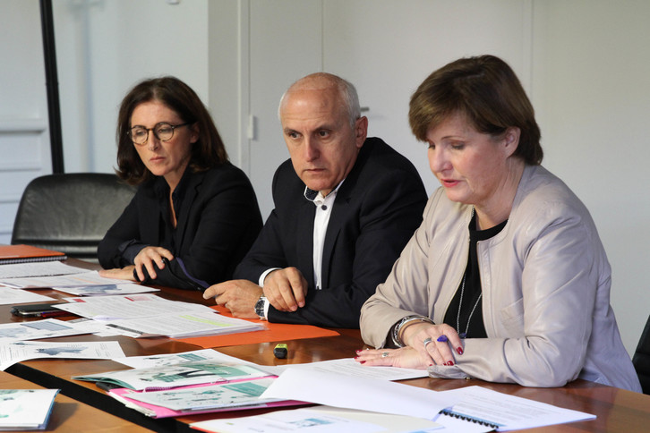 Sylvie Durruty, André Garreta et Nathalie Motsch ont présenté l'observatoire économique du Pays Basque. ©Bob EDME