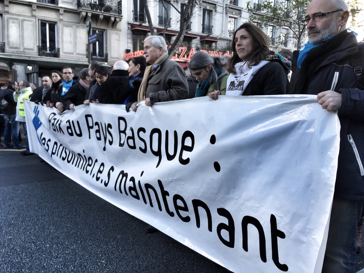 Mobilisation en faveur des prisonniers basques à Paris © Marisol RAMIREZ