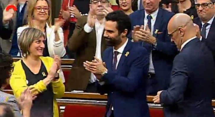 Roger Torrent (ERC) a été élu président du Parlement catalan, lors du second tour, avec 65 voix.