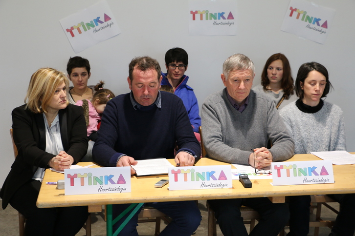 L'associatio Ttinka a présenté son projet de mini crèche bascophone à la presse, début janvier. ©Iurre BIDEGAIN