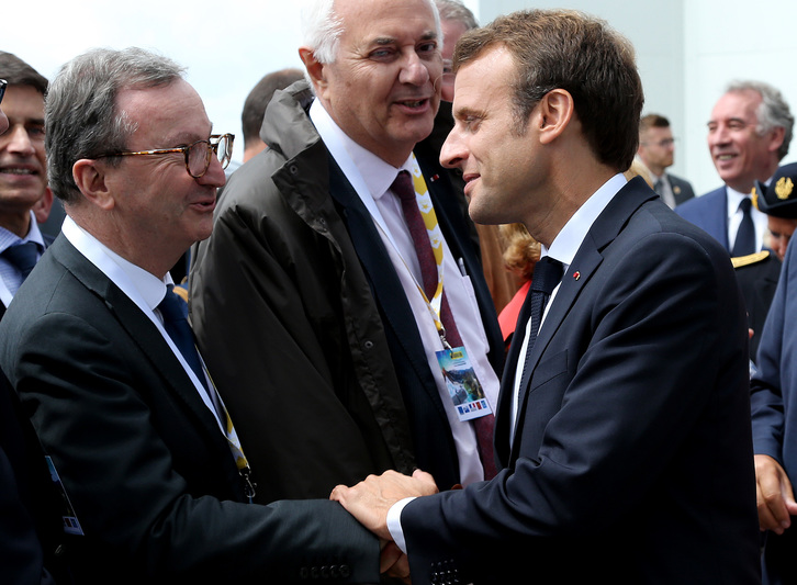 Vincent Bru a rencontré Emmanuel Macron le 26 juillet dernier à La Mongie. © Bob EDME