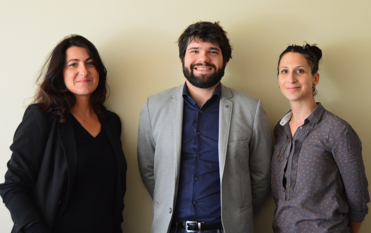 De gauche à droite, Claire Lacave, cofondatrice et administratrice, Patxi Bergara, cofondateur et Président et Aurélie Faudry, chargée de mission. ©Geroa