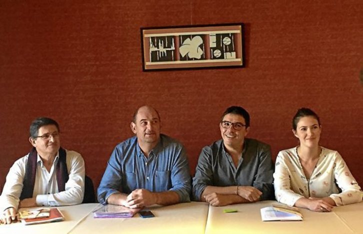 Les acteurs réunis autours de Pays Basque au Cœur ont tenu une conférence de presse vendredi dernier à Saint-Palais. © DR