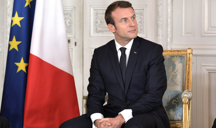 Emmanuel Macron a donné sa première conférence de presse dans la salle des Fêtes de l'Elysée.
