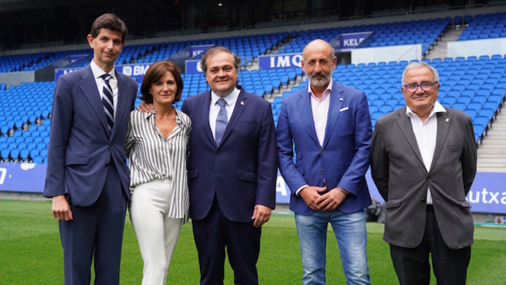 Les cinq présidents des clubs de foot Basque. (REALSOCIEDAD)