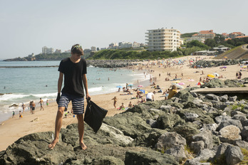 Les jeunes ont ramassé beaucoup de mégots à la plage de la Milady. © Guillaume FAUVEAU 