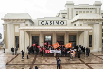 Les salariés du Casino de Biarritz dénoncent des "licenciemsnts d'aubaine". @GuillaumeFAUVEAU