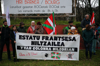Rassemblement de soutien a Yvan colonna a Urrugne, dimanche 6 Mars 2022. © Bob EDME