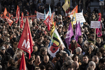 Mobilisation contre la réforme des retraites à Bayonne, le 31 janvier 2023.